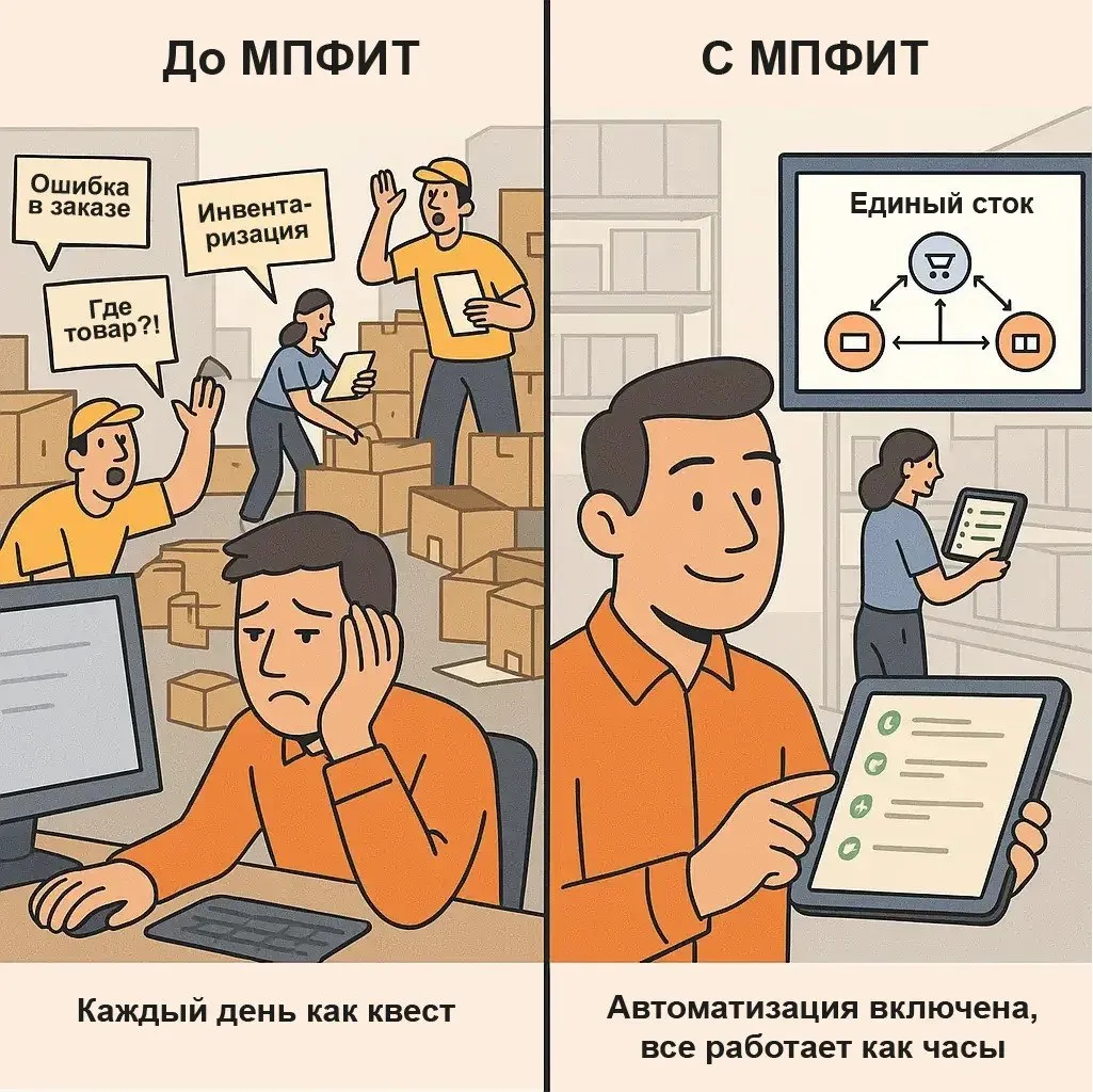 Сделали склад Midex системным и освободили руки для роста.