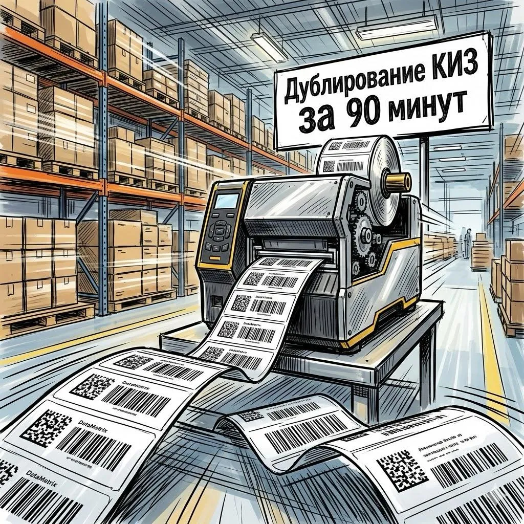 Дублирование КИЗ за 90 минут: от решения до первой отгрузки